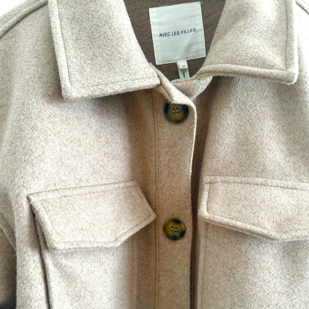 Avec Les Filles Tan Shacket - Picture 5 of 9